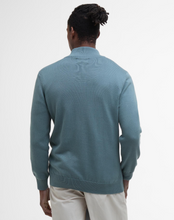 Load image into Gallery viewer, BARBOUR&lt;BR&gt;
Cotton Half Zip Jumper&lt;BR&gt;
Navy, VIntage Teal&lt;BR&gt;
