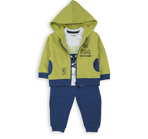 BABYBOL<BR>
Baby Boy 3 Piece Set<BR>
Lime<BR>