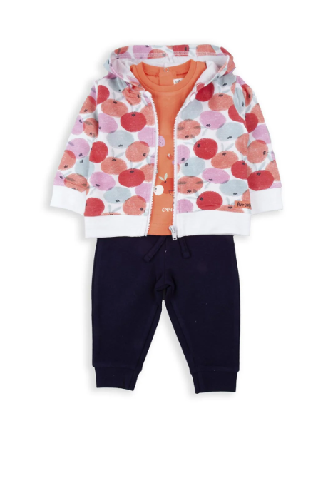 BABYBOL<BR>
3 Piece Fruit Set<BR>
Peach<BR>