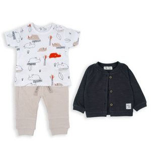 BABYBOL<BR>
3 Pieces Set<BR>
Navy<BR>