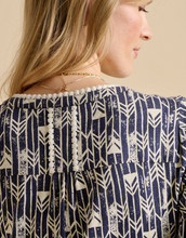 Load image into Gallery viewer, BRAKEBURN&lt;BR&gt;
Arrows Dress&lt;BR&gt;
Navy/Cream&lt;BR&gt;
