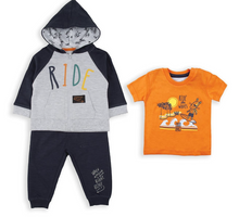 Load image into Gallery viewer, BABYBOL&lt;BR&gt;
Baby Boy 3 Piece Set&lt;BR&gt;
Navy&lt;BR&gt;
