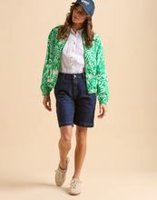 Load image into Gallery viewer, BRAKEBURN&lt;BR&gt;
Pin Tuck Bomber Jacket&lt;BR&gt;
Green/White&lt;BR&gt;
