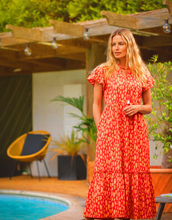 Load image into Gallery viewer, BRAKEBURN&lt;BR&gt;
Sundown Maxi Dress&lt;BR&gt;
Coral&lt;BR&gt;
