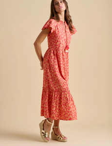BRAKEBURN<BR>
Sundown Maxi Dress<BR>
Coral<BR>