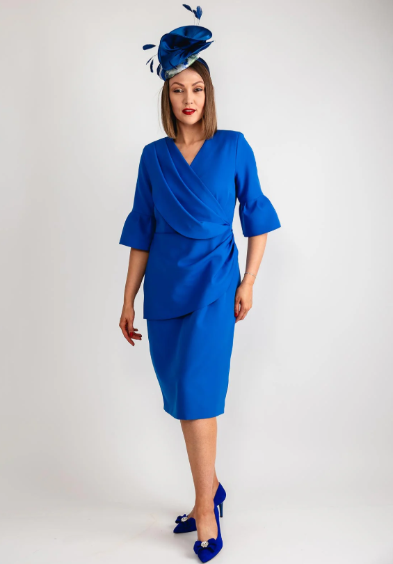 COCO DOLL<BR>
Robi Runched Waist Dress<BR>
Royal<BR>