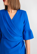 Load image into Gallery viewer, COCO DOLL&lt;BR&gt;
Robi Runched Waist Dress&lt;BR&gt;
Royal&lt;BR&gt;
