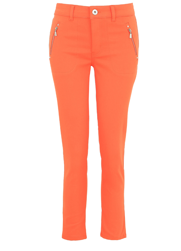 DOLCEZZA<BR>
Zip Pocket Slim Leg Jeans<BR>
Aqua, Navy, Orange, Royal, White<BR>