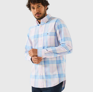 GANT<BR>
Oxford Checked Shirt<BR>
Blue/Pink<BR>