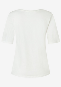 MORE AND MORE<BR>
T-Shirt with Front Print<BR>
Cream<BR>