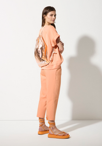MORE AND MORE<BR.
Cropped Stretch Trousers<BR>
Melon<BR>