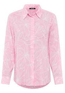 OLSEN<BR>
Floral Shirt<BR>
Pink<BR>