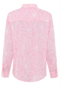 OLSEN<BR>
Floral Shirt<BR>
Pink<BR>