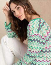 Load image into Gallery viewer, SURKANA&lt;BR&gt;
Long Tricot Cardigan&lt;BR&gt;
Turquoise&lt;BR&gt;
