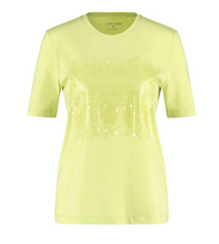 Load image into Gallery viewer, GERRY WEBER&lt;BR&gt;
Top with Sequin Design&lt;BR&gt;
Lime&lt;BR&gt;
