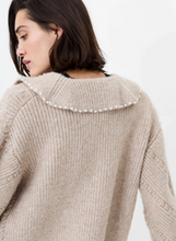 Load image into Gallery viewer, FRENCH CONNECTION&lt;BR&gt;
Kitty Pearl Cardigan&lt;BR&gt;
Almond&lt;BR&gt;
