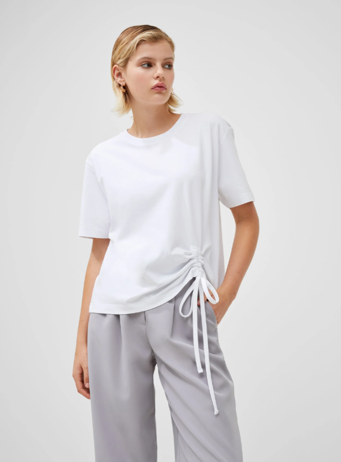 FRENCH CONNECTION<BR>
Rallie Cotton Shirt<BR>
White<BR>