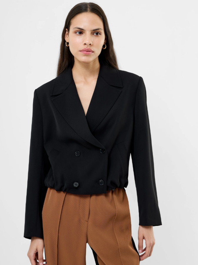 FRENCH CONNECTION<BR>
Vinnie Tailored Jacket<BR>
Black<BR>