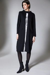 PERUZZI<BR>
Brush Stroke Dress<BR>
Black<BR>