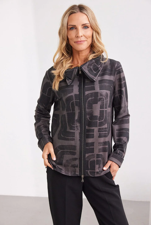 PERUZZI<BR>
Centre Zip Top<BR>
Brown<BR>