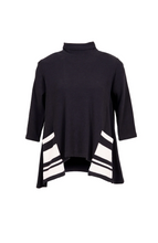 Load image into Gallery viewer, PERUZZI&lt;BR&gt;
Stripe Fleece Jumper&lt;BR&gt;
Black&lt;BR&gt;
