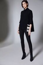 Load image into Gallery viewer, PERUZZI&lt;BR&gt;
Stripe Fleece Jumper&lt;BR&gt;
Black&lt;BR&gt;
