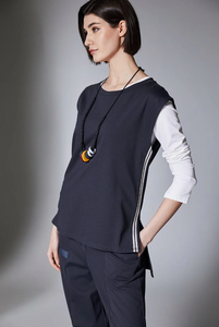 PERUZZI<BR>
Striped Trim Trousers<BR>
Grey<BR>