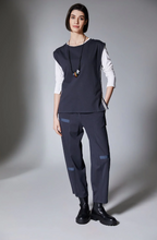 Load image into Gallery viewer, PERUZZI&lt;BR&gt;
Striped Trim Trousers&lt;BR&gt;
Grey&lt;BR&gt;

