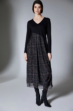 Load image into Gallery viewer, PERUZZI&lt;BR&gt;
Mesh Midi Dress&lt;BR&gt;
Brown&lt;BR&gt;
