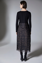 Load image into Gallery viewer, PERUZZI&lt;BR&gt;
Mesh Midi Dress&lt;BR&gt;
Brown&lt;BR&gt;
