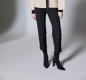 PERUZZI<BR>
Window Pane Trousers<BR>
Black<BR>