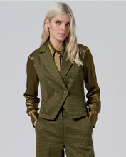 Load image into Gallery viewer, SURKANA&lt;BR&gt;
Houndstooth WaistCoat&lt;BR&gt;
Green&lt;BR&gt;
