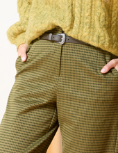 Load image into Gallery viewer, SURKANA&lt;BR&gt;
Houndstooth Trousers&lt;BR&gt;
Green&lt;BR&gt;
