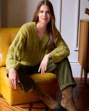 Load image into Gallery viewer, SURKANA&lt;BR&gt;
Houndstooth Trousers&lt;BR&gt;
Green&lt;BR&gt;
