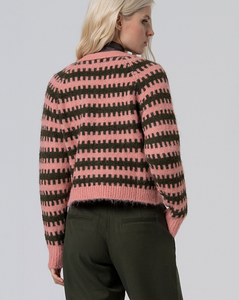 SURKANA<BR>
Pattern Knit Cardigan<BR>
Pink<BR>
