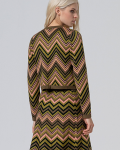 SURKANA<BR>
Zig Zag Knit Top<BR>
Green<BR>