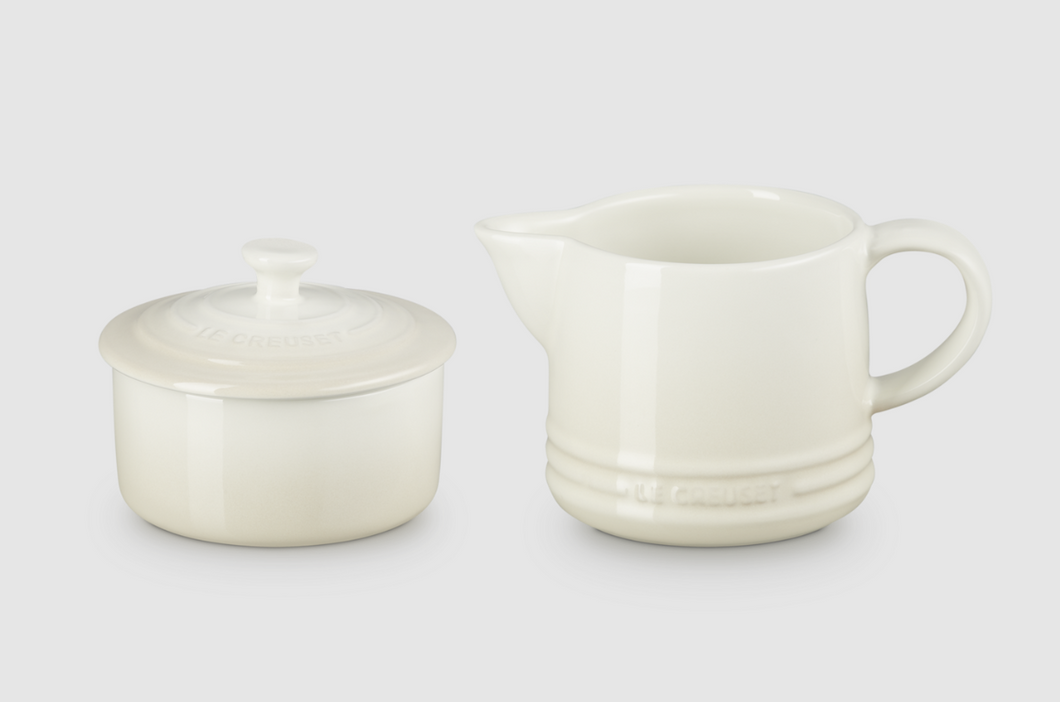 LE CREUSET<BR>
Jug Sugar Set<BR>
Meringue<BR>