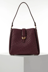 LUELLA GREY<BR>
Flora Handbag<BR>
Cherry<BR>
