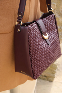 LUELLA GREY<BR>
Flora Handbag<BR>
Cherry<BR>