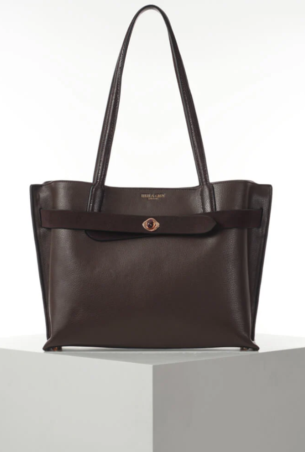 LUELLA GREY<BR>
Oriana Laptop Tote<BR>
Chocolate<BR>