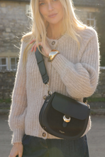 Load image into Gallery viewer, LUELLA GREY&lt;BR&gt;
Venetia Crossbody Saddle Handbag&lt;BR&gt;
Black&lt;BR&gt;
