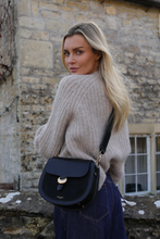 Load image into Gallery viewer, LUELLA GREY&lt;BR&gt;
Venetia Crossbody Saddle Handbag&lt;BR&gt;
Black&lt;BR&gt;

