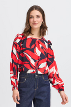 Load image into Gallery viewer, FRANSA&lt;BR&gt;
Ariana Blouse&lt;BR&gt;
Red&lt;BR&gt;
