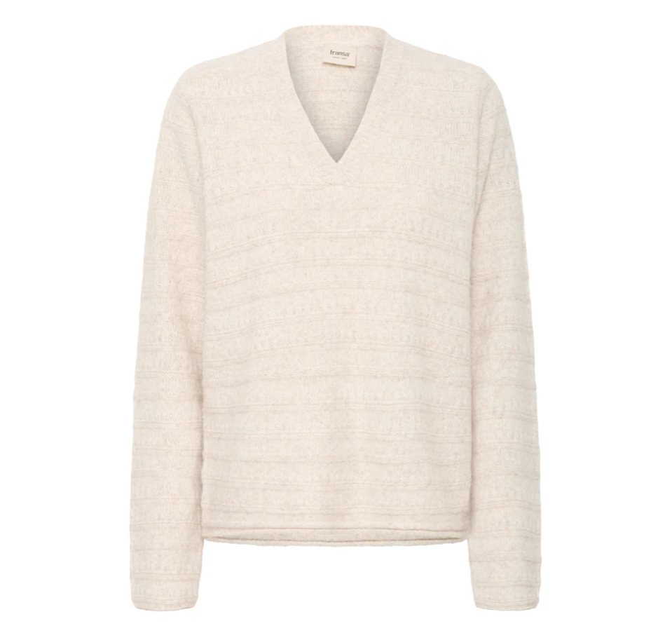 FRANSA<BR>
Beverlry Knit Jumper<BR>
Oatmeal<BR>