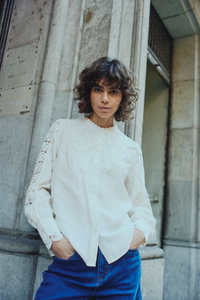 FRANSA<BR>
Blondie Blouse<BR>
Cream<BR>