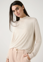 Load image into Gallery viewer, MORE AND MORE&lt;BR&gt;
Long Sleeve Smocked Blouse&lt;BR&gt;
Natural&lt;BR&gt;

