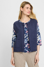 Load image into Gallery viewer, OLSEN&lt;BR&gt;
Knit Fringe Waistcoat&lt;BR&gt;
Indigo&lt;BR&gt;
