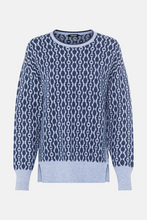 Load image into Gallery viewer, OLSEN&lt;BR&gt;
Knit Jumper&lt;BR&gt;
Pattern Blue&lt;BR&gt;
