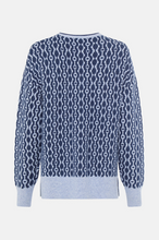Load image into Gallery viewer, OLSEN&lt;BR&gt;
Knit Jumper&lt;BR&gt;
Pattern Blue&lt;BR&gt;
