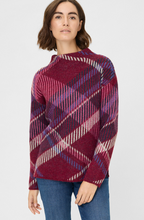 Load image into Gallery viewer, OLSEN&lt;BR&gt;
Sweater with Panel Pattern&lt;BR&gt;
Orchid&lt;BR&gt;
